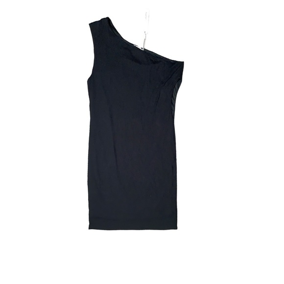 Six FIFTY One Shoulder Black Mini Dress Size Large NWT - Picture 6 of 12